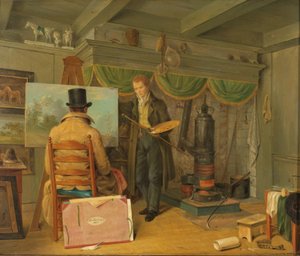 Der Künstler in seinem Atelier