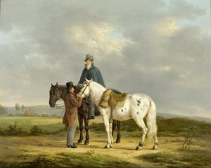 Zwei Reiter in einer Landschaft