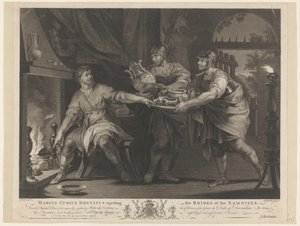 Manius Curius Dentatus lehnt die Geschenke der Samniten ab von Anthony Walker