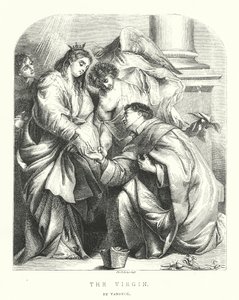Die Vision des seligen Hermann Joseph (Gravur) von Anthony van (after) Dyck