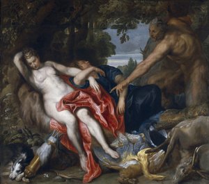 Diana und ihre Nymphe von einem Satyr überrascht von Anthony van Dyck