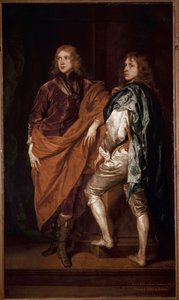 Porträt von zwei englischen Herren aus der Schule von Antonie Van Dyck