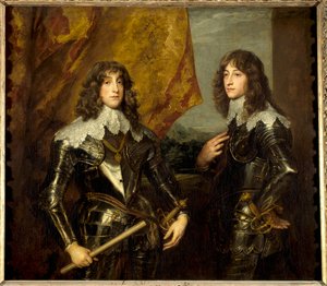 Porträts der Prinzen Palatins, Karl Ludwig I. (1617-1680) und Robert (1619-1682)