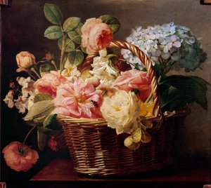 Blumensträuße in einem Korb von Antoine Berjon