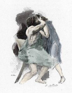 Odyssee von Homer: Treffen von Telemachus und Odysseus (Illustration von Antoine Calbet)