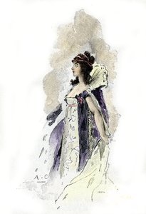 Porträt von Desiree Clary (1777-1860) Königin von Schweden im Jahr 1818. Zeichnung von Antoine Calbet aus „Napoleon et les femmes“ von Masson von Antoine Calbet