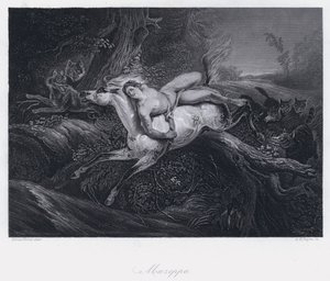 Mazeppa (Stich) von Antoine Charles Horace Vernet