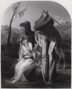 Rebekka empfängt Isaaks Geschenke von Antoine Charles Horace Vernet