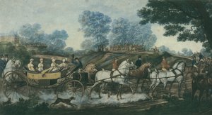 Jagdtreffen, graviert von Philibert Louis Debucourt, frühes 19. Jahrhundert
