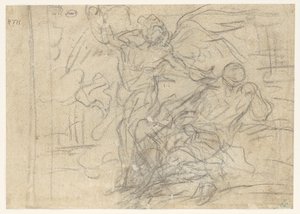 Petrus im Gefängnis von einem Engel besucht von Antoine Coypel