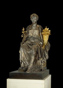 La Paix Silber- und Bronzeskulptur von Antoine Denis Chaudet und Louis Jean Baptiste Cheret aus dem Salon de la Paix im Palais des Tuileries. Paris, Louvre Museum
