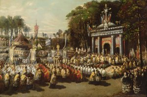 Prozession des Heiligen Sakraments, 1855