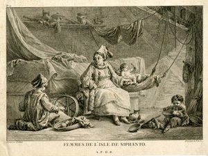 Frauen von der Insel Siphanto, nach Jean-Baptiste Hilair (1753-1822)