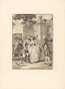 Das Vertrauen der schönen Seelen von Antoine Jean Duclos after Jean Michel Moreau