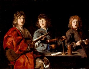 Drei junge Musiker von Antoine Le Nain