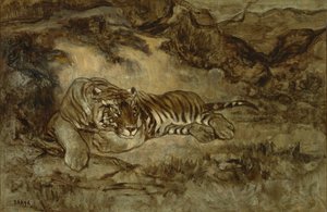 Tiger in Ruhe, ca. 1850-70