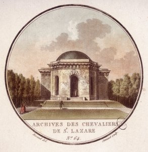 Archive der Ritter von Saint Lazarus in Paris. In pittoresken Ansichten der Hauptgebäude von Paris von Sergeant