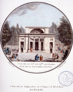 Ansicht des Hauses von Mademoiselle Guimard, rue de la chaussée d