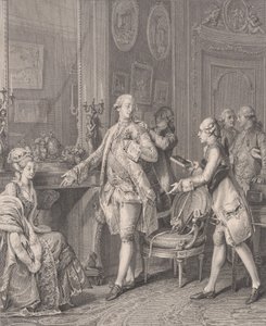 La Grande Toilette Die Schirmherrin, aus Le Monument du Costume, 1777