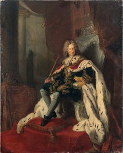 König Friedrich I. auf dem silbernen Thron, ca. 1712 von Antoine Pesne