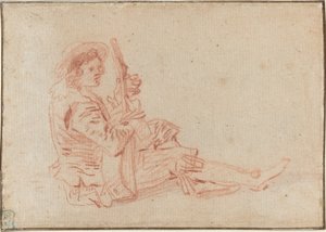 Sitzender Gitarrist [recto]
