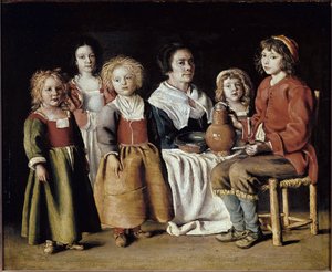 Eine Frau mit fünf Kindern