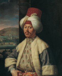 Porträt eines Europäers in türkischer Tracht, zweite Hälfte des 18. Jahrhunderts von Antoine de Favray