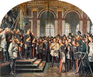 Die Proklamation des Deutschen Reiches in der Spiegelgalerie von Versailles von Anton Alexander von (after) Werner