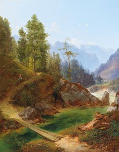 Blick auf die Hochalpen bei Weichselboden in der Steiermark von Anton Hansch