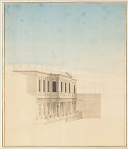 Ansicht des Sultane Hadigé Pavillons in Defterdar Bournou von Anton Ignaz Melling