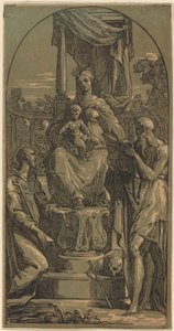 Madonna und Kind auf dem Thron, Heiliger Hieronymus und Heiliger Franziskus