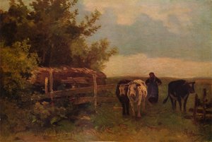 Kühe hüten, Herisson, um 1869, 1938