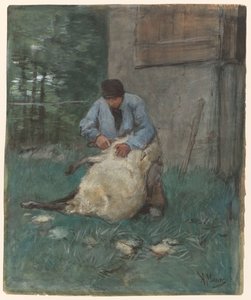 Schafschur von Anton Mauve