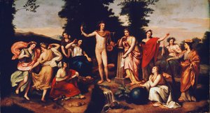 Apollo und die drei Grazien, ca. 1750-60 von Anton Raphael Mengs