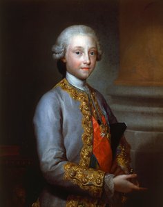 Porträt von Infant Gabriel von Spanien (Portici) von Anton Raphael Mengs