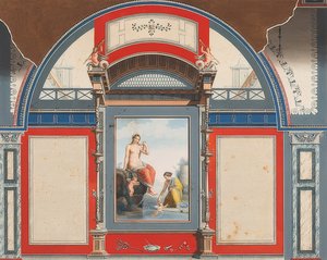 Wandgemälde eines römischen Hauses auf dem Gelände der Villa Negroni in Rom, Venus und eine Nymphe mit Eroten