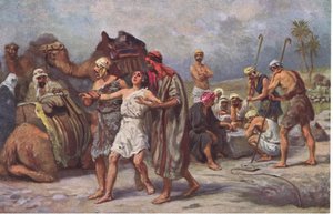 Joseph wird von seinen Brüdern verkauft, aus Hulberts 