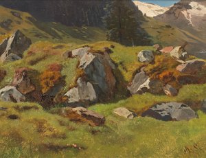 Studie von Felsen bei Ferleiten