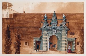 Das alte Kärntnertor in Wien von außen von Anton Stutzinger