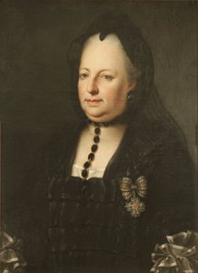 Maria Theresia in Trauerkleidung von Anton von Maron