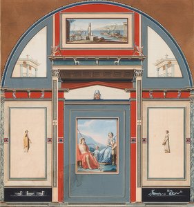 Wandgemälde eines römischen Hauses auf dem Gelände der Villa Negroni in Rom, Venus und Adonis von Anton von Maron