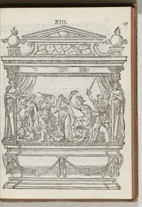Zweite verzierte Bühne mit Szene: der Prinz vertreibt Krieg und Zwietracht, 1577 von Antoni van Leest