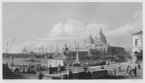 Die Dogana, Venedig, aus dem Bild in der Königlichen Sammlung (Gravur)