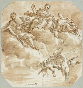 Maria als Himmelskönigin oder Apotheose des Heiligen von Antonio Balestra