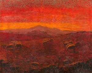 Landschaft mit einer Herde