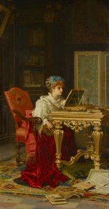 Eine musizierende Dame (Irene di Spilimbergo) von Antonio Barzaghi Cattaneo