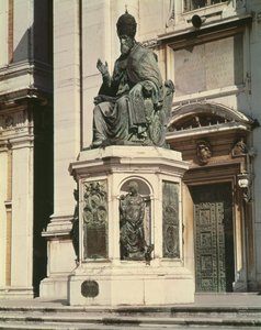 Denkmal für Papst Sixtus V. vor der Basilika in Loreto von Antonio Calcagni
