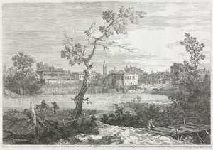 Ansichten: Ansicht von Burano, einer Stadt auf einer Insel in der venezianischen Lagune, 1735-1746 von Giovanni Antonio Canal