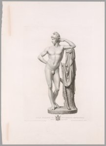Paris lehnt an Baumstumpf, Vorderansicht, aus Oeuvre de Canova