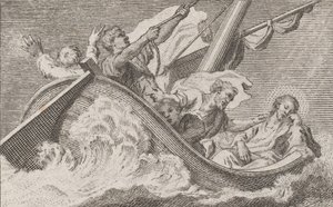 Christus auf einem Boot mit Fischern, ca. 1760-93 von Antonio Capellan